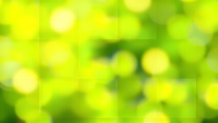 Obraz premium Soft, dreamy bokeh of vibrant green leaves in dappled sunlight, creating a tranquil natural backdrop.