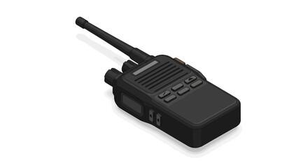 Fototapeta premium Detailed isometric drawing of a two-way radio for effective communication