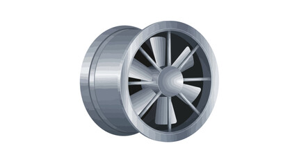 Fototapeta premium Isolated fan turbine illustration used in many industrial applications