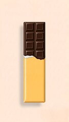 Chocolate Bar with golden packaging