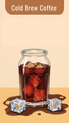 Cold Brew Iced Tea in Glass Jar