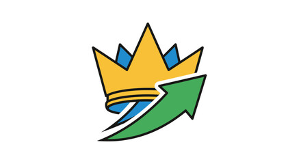 Obraz premium Symbolic vector design showcasing upward momentum towards leadership and achieving success