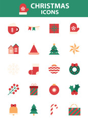 set of christmas icons, christmas decoration