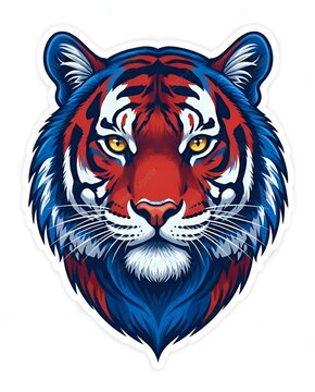 Tiger Head Sticker