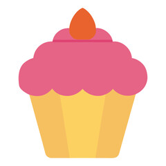Cupcake Simple Flat Vector Art Design