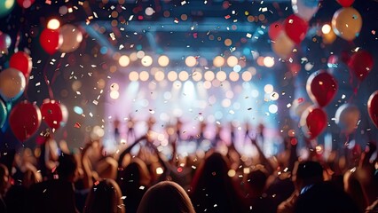 Crowd cheers at festive concert