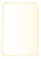 手描き風の優しい黄色の縦長フレーム