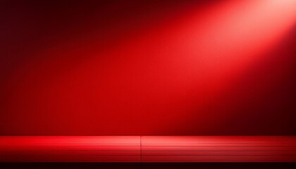 Obraz premium An Empty Red Wall Ideal For Product Presentations Or Mockups Enhanced With Chiaroscuro Lighting