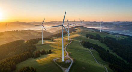 sunset in the mountains