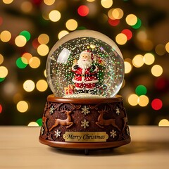 Christmas Snow Globe Music Box.