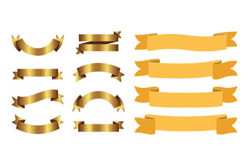 Ribbon banner set. Ribbons collection. ribbons. Vector ribbon