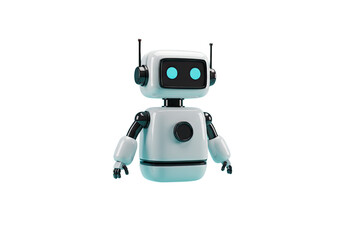 Fototapeta premium Modern robot character design with friendly features, perfect for AI and technology concepts