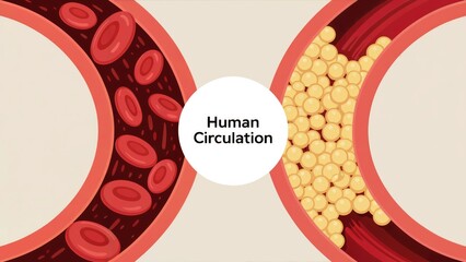 Visualize healthy blood flow versus clogged arteries for your next medical or scientific project today