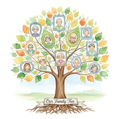 Our Family Tree Illustration.