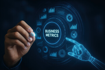 Business metrics and data technology improve company performance and enterprise metric success