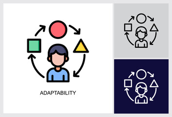 Disruption icon Multi Style Vector Illustration 