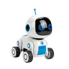 Robot pet toy isolated on white background