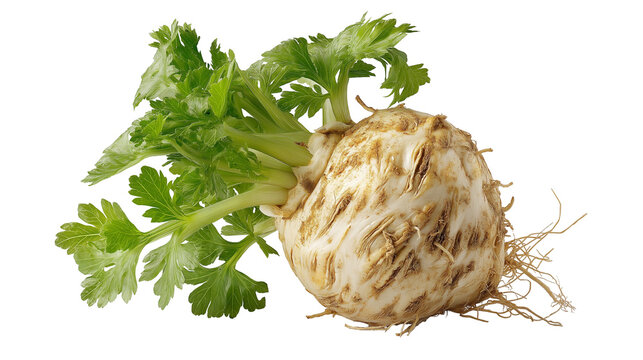 Fresh celeriac isolated on transparent background