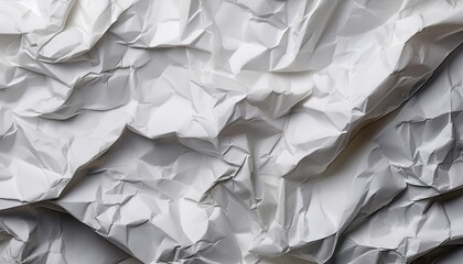 Obraz premium white crumpled paper texture background