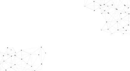  Connecting dots and lines, global network connection,can be used for website header or banner design