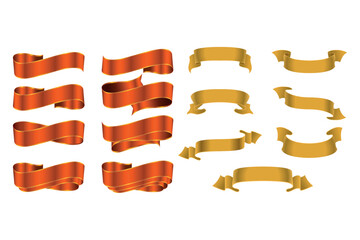 Ribbon banner set. Ribbons collection. ribbons. Vector ribbon