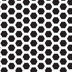 Repeated Black Polygons On White Background Stock Vector