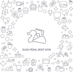Duck Pedal Boat Icon