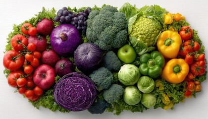 Colorful assortment of fresh produce