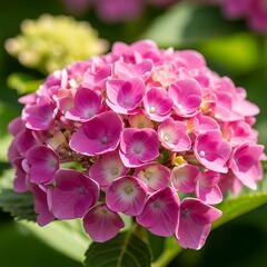 Beautiful Pink Hydrangea Cluster.