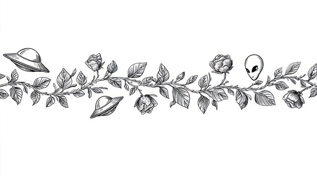 Roses and uf os border design