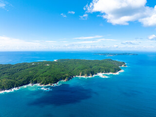 網地島（手前）と田代島（宮城県石巻市）