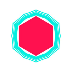 Modern geometric design element, vibrant colors, perfect for branding, logo creation, and digital design