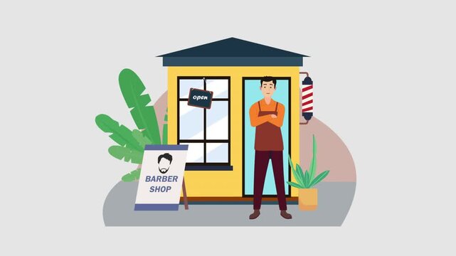 Barber Shop Animation 