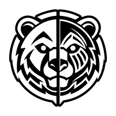 A glyph style icon of ursine logo