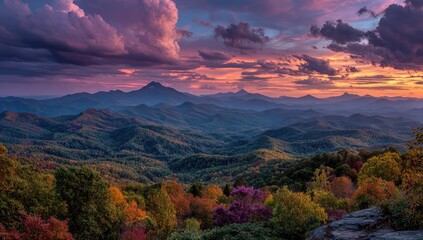 Autumnal mountain vista at sunset (6)