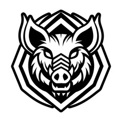 A glyph style icon of a bear logo