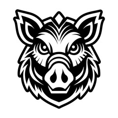 A glyph style icon of a bear logo