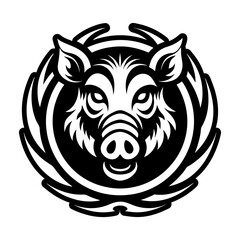 Glyph style icon showing an ursine head