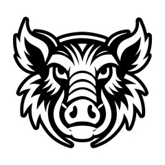 Glyph style icon showing an ursine face