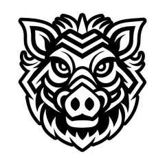 Glyph style icon showing a wild bear face