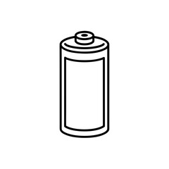 Outline drawing of a cylindrical battery silhouette