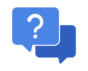 Question Speech Bubble Icon – Help, Support, and Communication Vector Illustration
