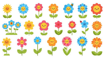 Spring Flowers Set &ndash; Floral Vector Illustration Collection AI EPS PNG JPEG
