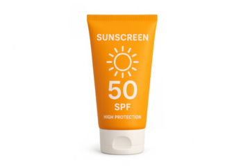 Sunscreen lotion tube with spf 50 high protection
