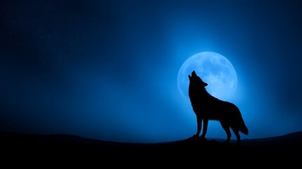 howling. A wolf howling under a starry night sky, embodying wild and dramatic nature. wildlife magazines, conservation campaigns, designed for wildlife conservation campaigns.