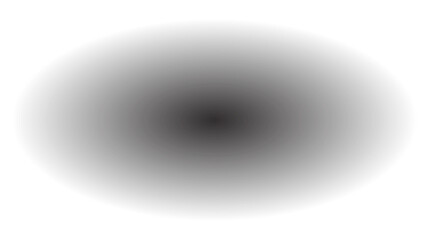 Basic shadow effect. Simple round shaped black shadow. Transparent PNG