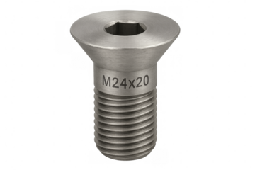 Countersunk allen head screw m24x20 stainless steel