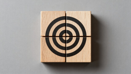 Wooden Blocks Forming Target