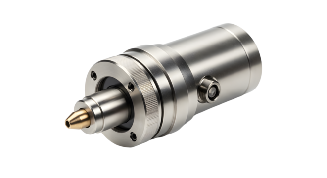 Precision Metal Mechanical Component with Cylindrical Shape in Silver Finish