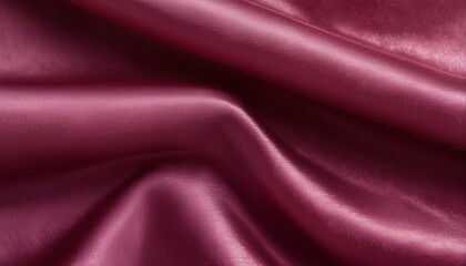 Fototapeta premium a close-up of luxurious burgundy satin fabric with gentle folds and a subtle sheen.